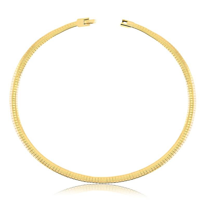 COLAR SALAMANDRA FOLHEADO A OURO 18K