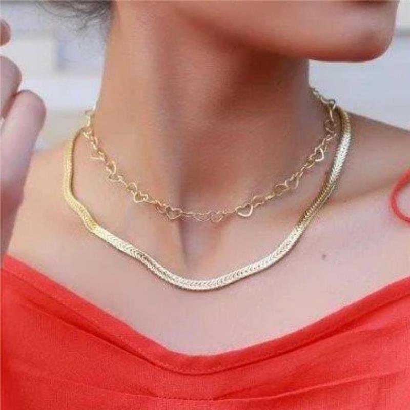 COLAR SALAMANDRA FOLHEADO A OURO 18K