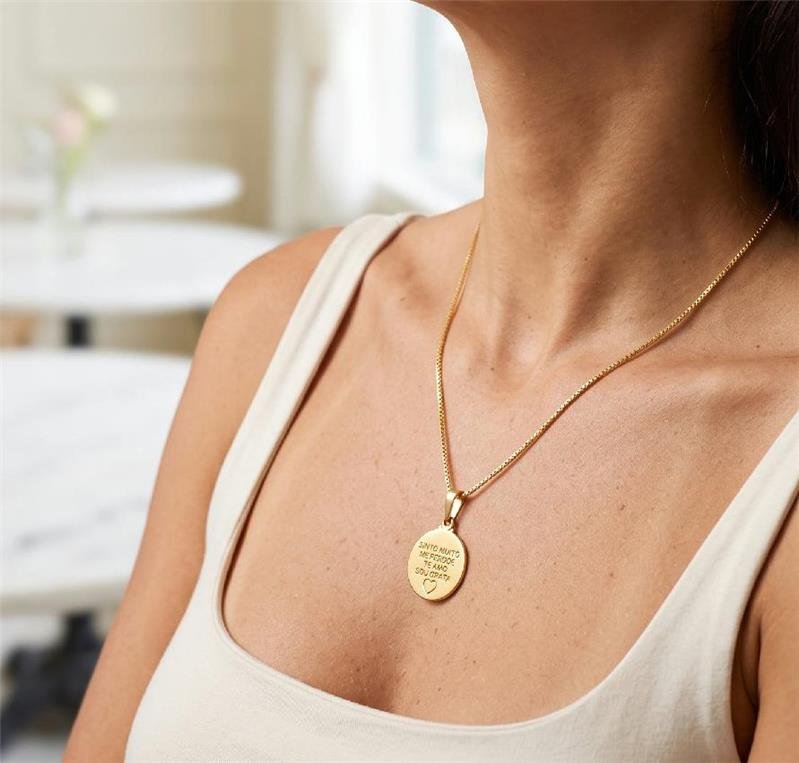 COLAR HO'OPONOPONO FOLHEADO A OURO 18K