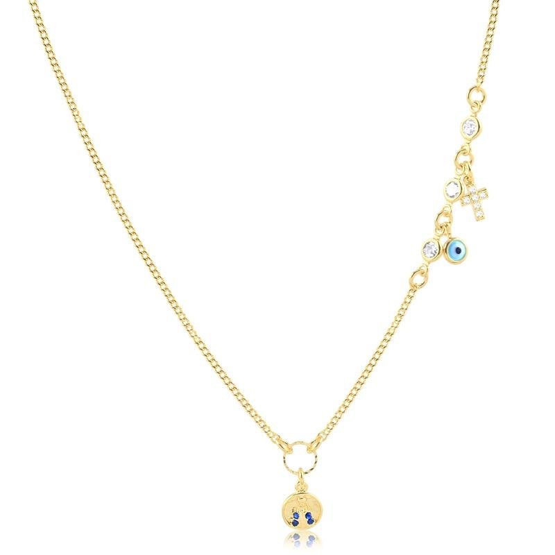 COLAR RELIGIOSO FOLHEADO A OURO 18K