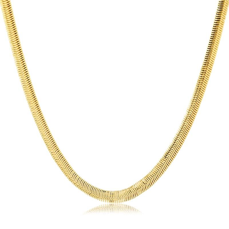 COLAR SALAMANDRA FOLHEADO A OURO 18K