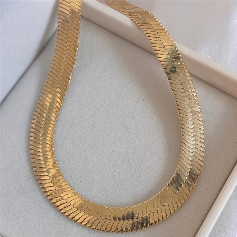 COLAR CHOKER FITA 7MM FOLHEADO A OURO 18K