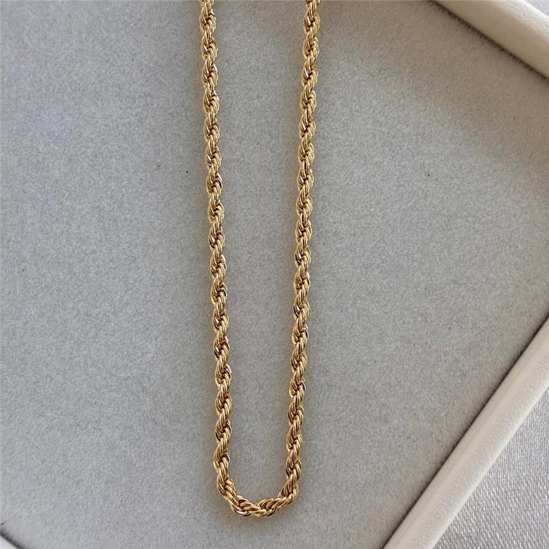 COLAR CORDÃO BAIANO 40CM 3MM FOLHEADO A OURO 18K
