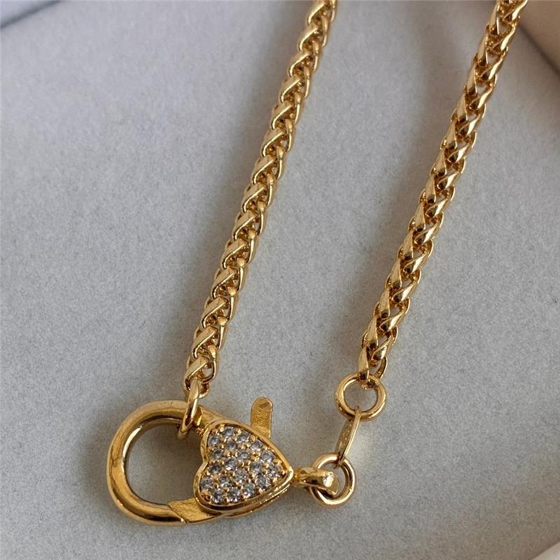 COLAR MALHA FIGA COM PINGENTE FECHO FOLHEADO A OURO 18K