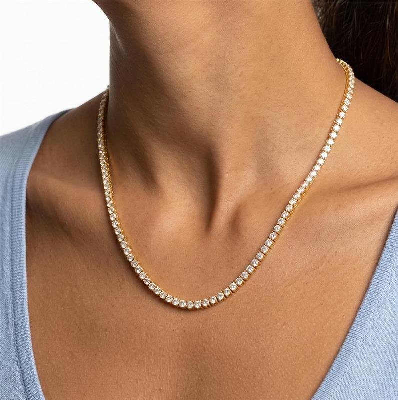 COLAR RIVIERA FOLHEADO A OURO 18K