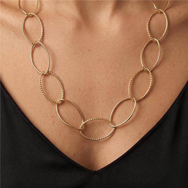 COLAR ELOS FOLHEADO A OURO 18K 