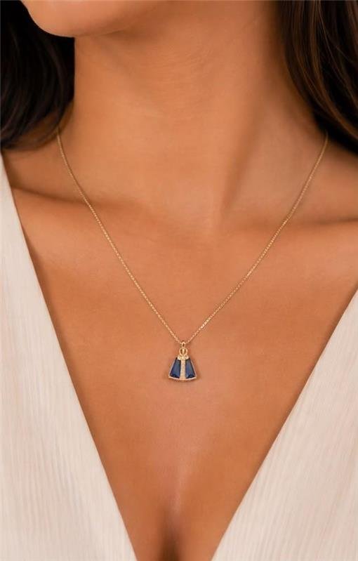 COLAR NOSSA SENHORA FOLHEADO A OURO 18K 