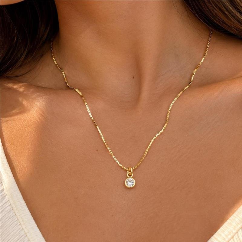 COLAR PONTO DE LUZ FOLHEADO A OURO 18K 
