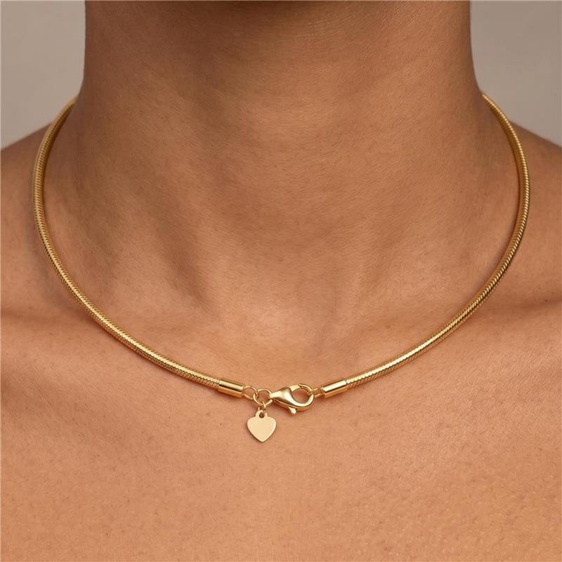COLAR ARO TRABALHADO FOLHEADO A OURO 18K 