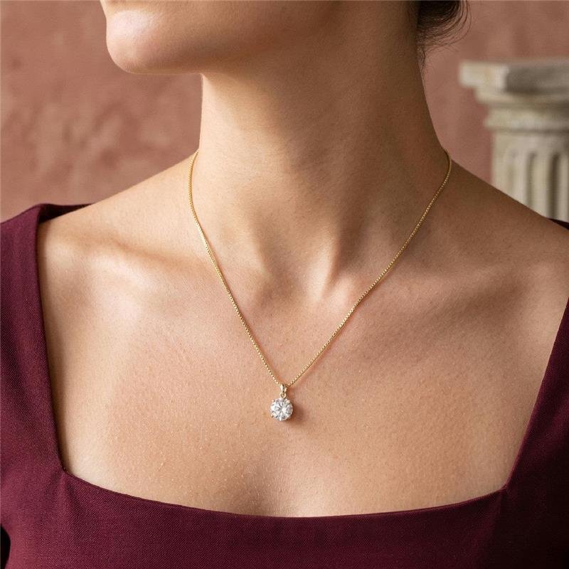 COLAR VENEZIANO COM PONTO DE LUZ ZIRCÔNIA CRISTAL GRANDE FOLHEADO A OURO 18K