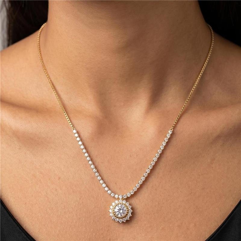 COLAR CRAVEJADO FOLHEADO A OURO 18K 
