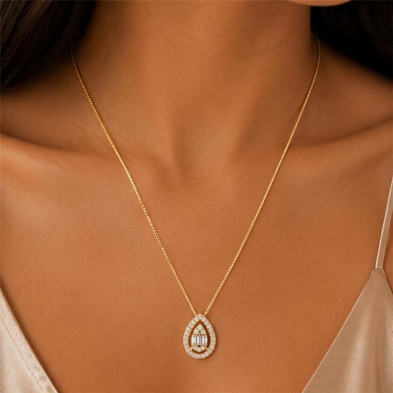COLAR CRAVEJADO FOLHEADO A OURO 18K 