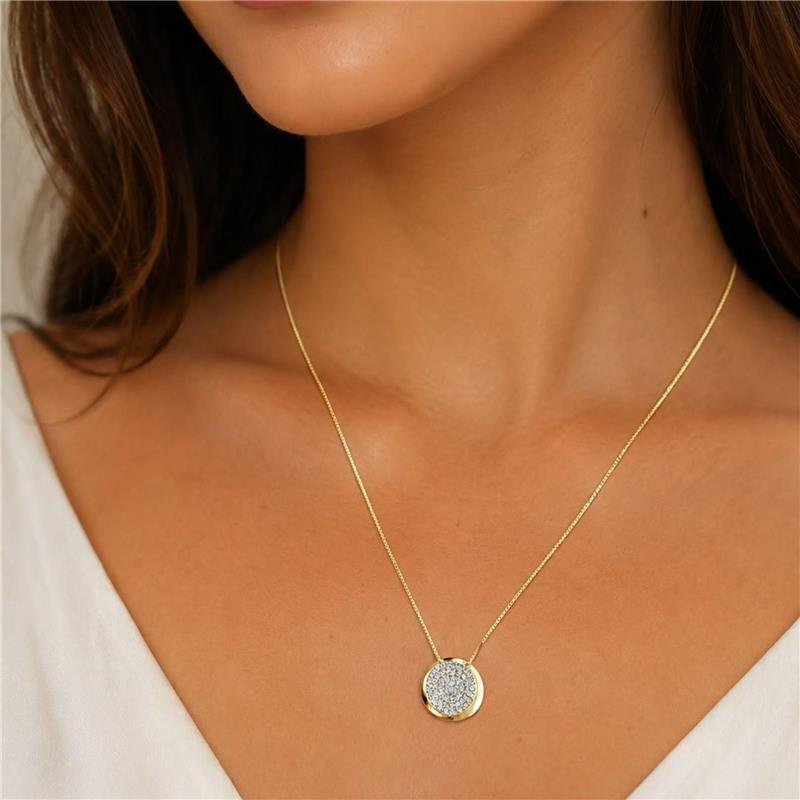 COLAR CRAVEJADO FOLHEADO A OURO 18K 