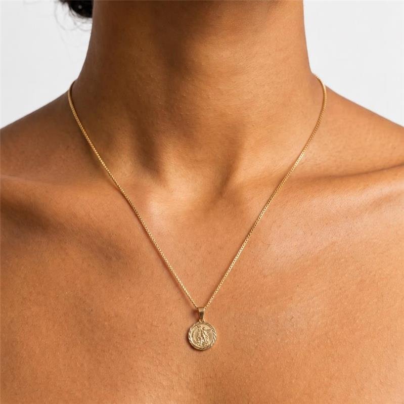 COLAR SÃO MIGUEL FOLHEADO A OURO 18K 
