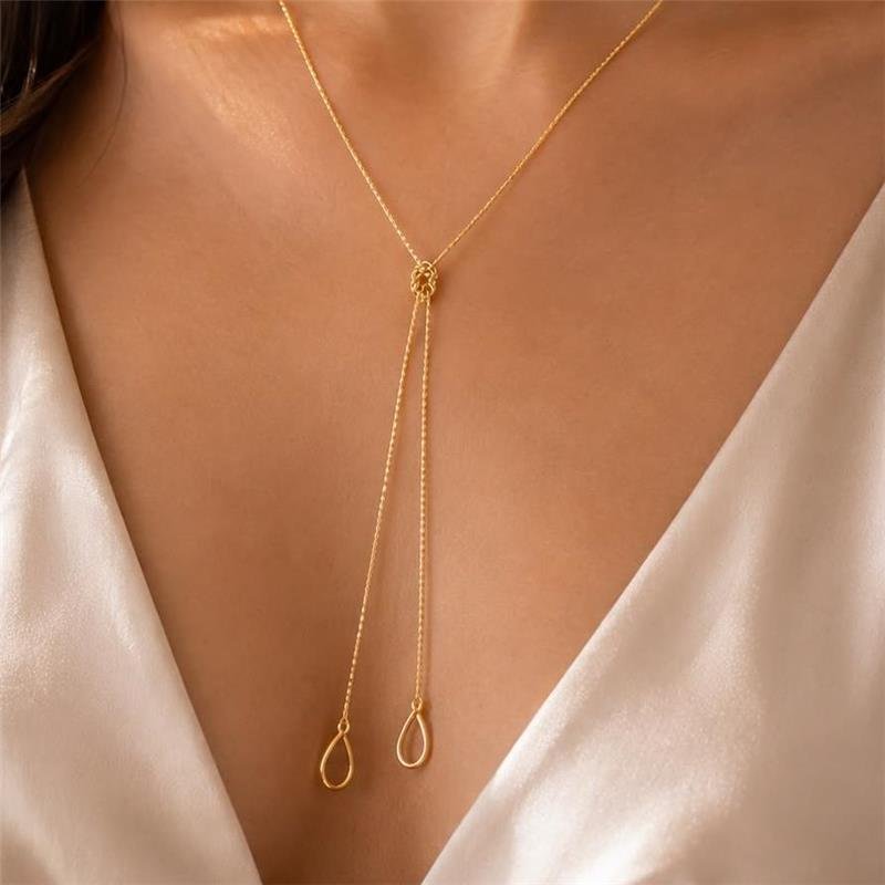 COLAR REGULÁVEL ORGÂNICO FOLHEADO A OURO 18K 