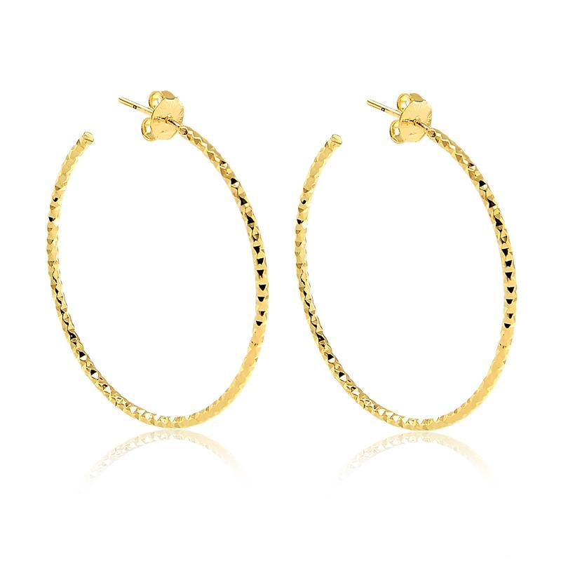BRINCO DE ARGOLA FOLHEADO A OURO 18K