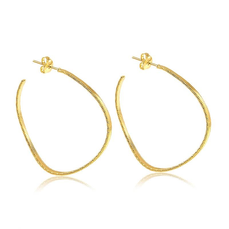 BRINCO DE ARGOLA FOLHEADO A OURO 18K