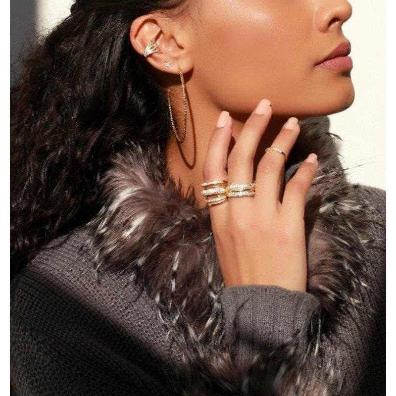 BRINCO DE ARGOLA TRABALHADA ABERTA FOLHEADO A OURO 18K