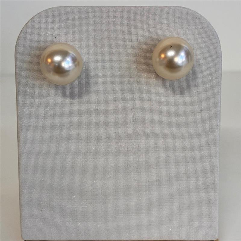 BRINCO PÉROLA 12 MM FOLHEADA A OURO 18K