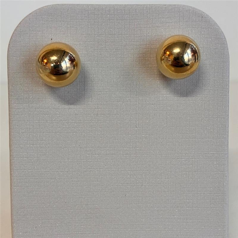 BRINCO BOLA LISA 12 MM STATEMENT FOLHEADO A OURO 18K 