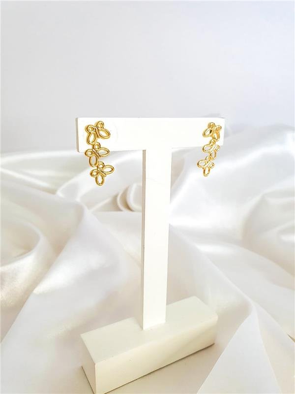 BRINCO EAR CUFF DE BORBOLETA FOLHEADO A OURO 18K