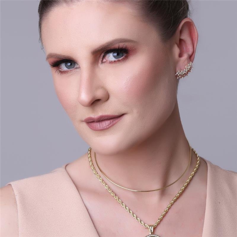 BRINCO EAR CUFF FOLHEADO A OURO 18K