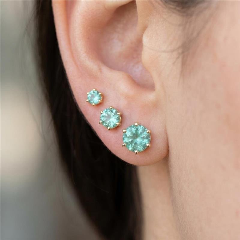 BRINCO TRIO VERDE FOLHEADO A OURO 18K