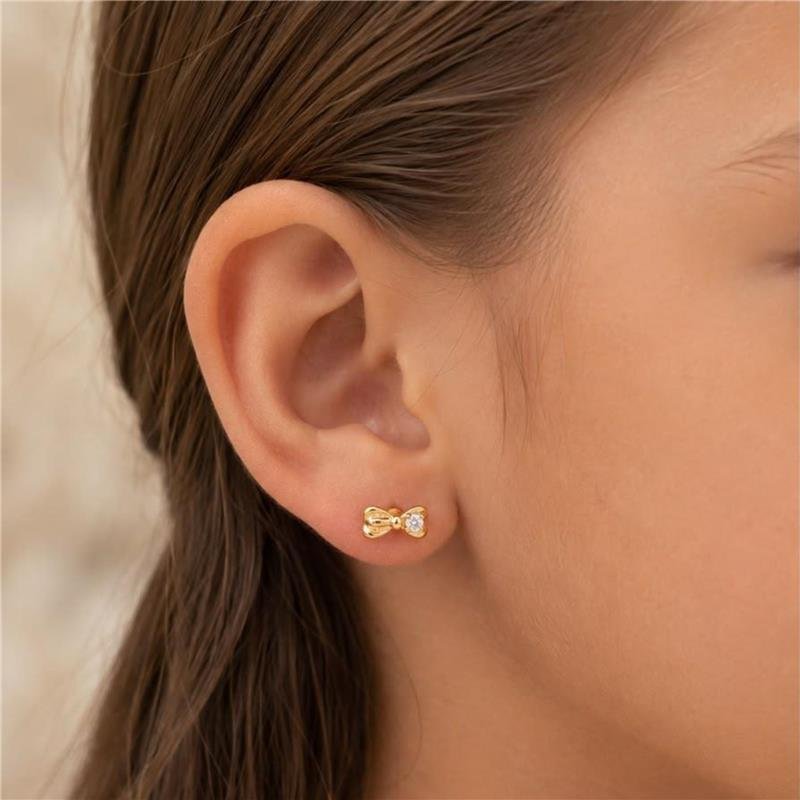 BRINCO LAÇO FOLHEADO A OURO 18K