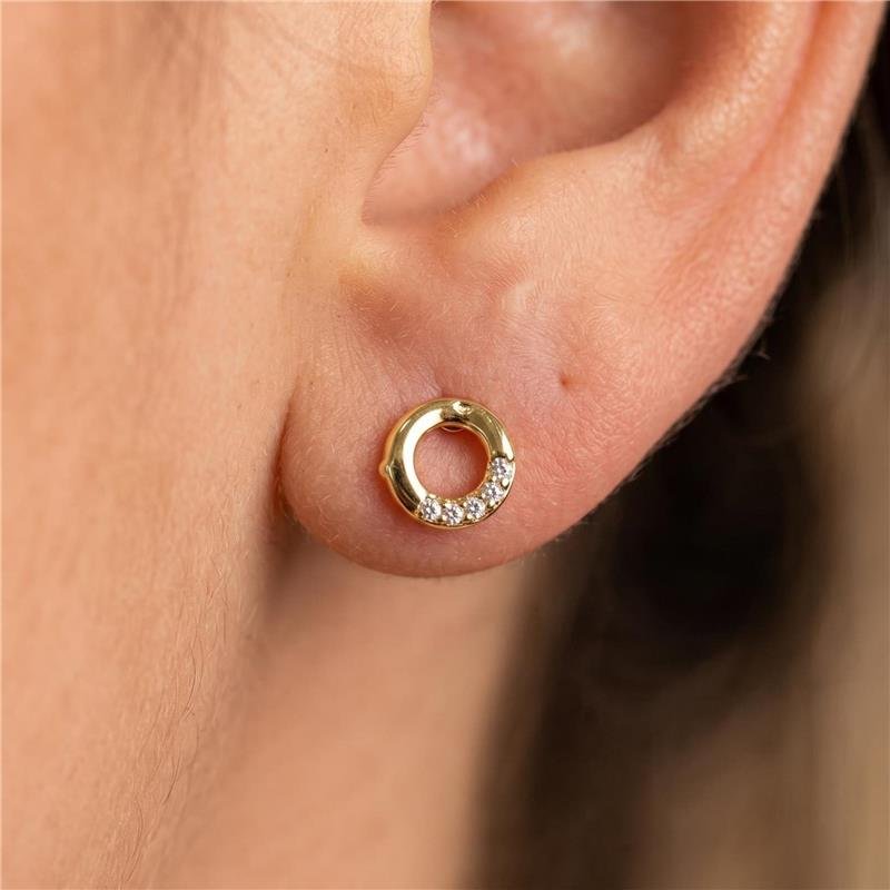 BRINCO CRAVEJADO FOLHEADO A OURO 18K
