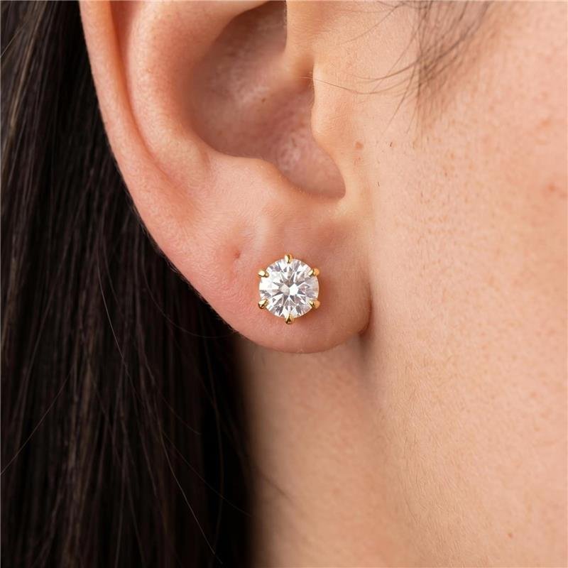 BRINCO FLOR DE ZIRCÔNIAS FOLHEADO A OURO 18K 