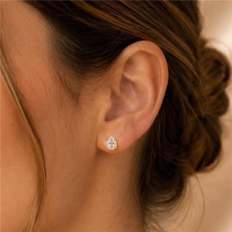 BRINCO GOTA 5MM FOLHEADO A OURO 18K 
