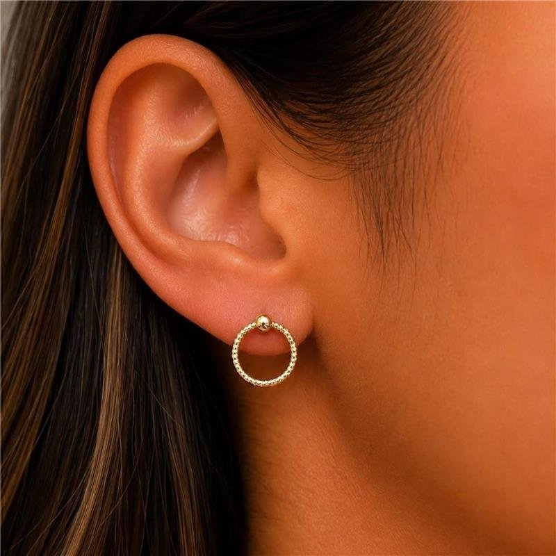 BRINCO ORGÂNICO FOLHEADO A OURO 18K 