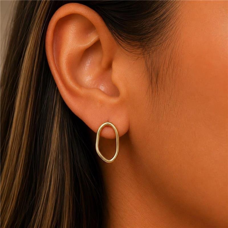 BRINCO ORGÂNICO FOLHEADO A OURO 18K 