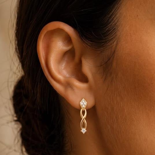 BRINCO CRAVEJADO FOLHEADO A OURO 18K 