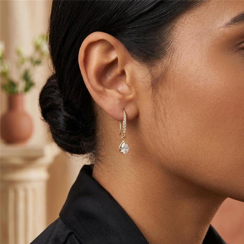 BRINCO PONTO DE LUZ FOLHEADO A OURO 18K 
