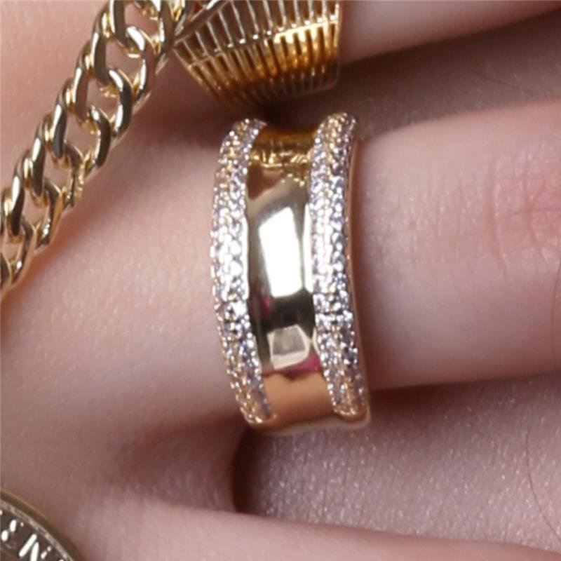 ANEL CRAVEJADO FOLHEADO A OURO 18K