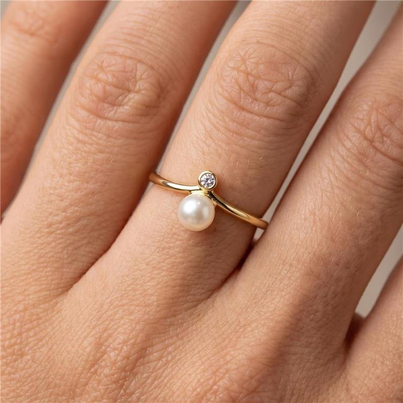 ANEL PÉROLA FLHEADO AOURO 18K 