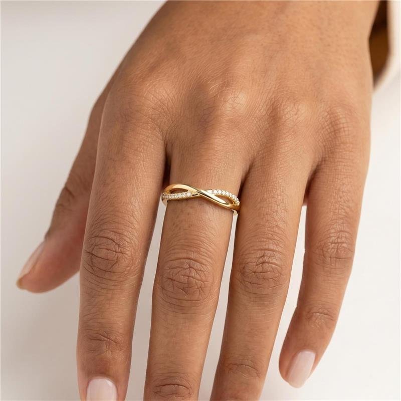 ANEL CRAVEJADO FOLHEADO A OURO 18K 