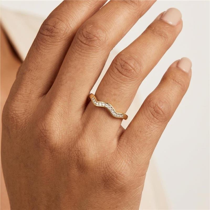 ANEL CRAVEJADO FOLHEADO A OURO 18K 