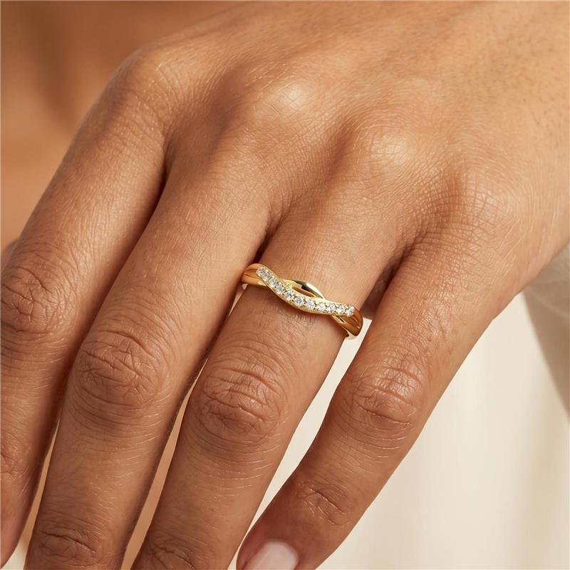 ANEL CRAVEJADO FOLHEADO A OURO 18K