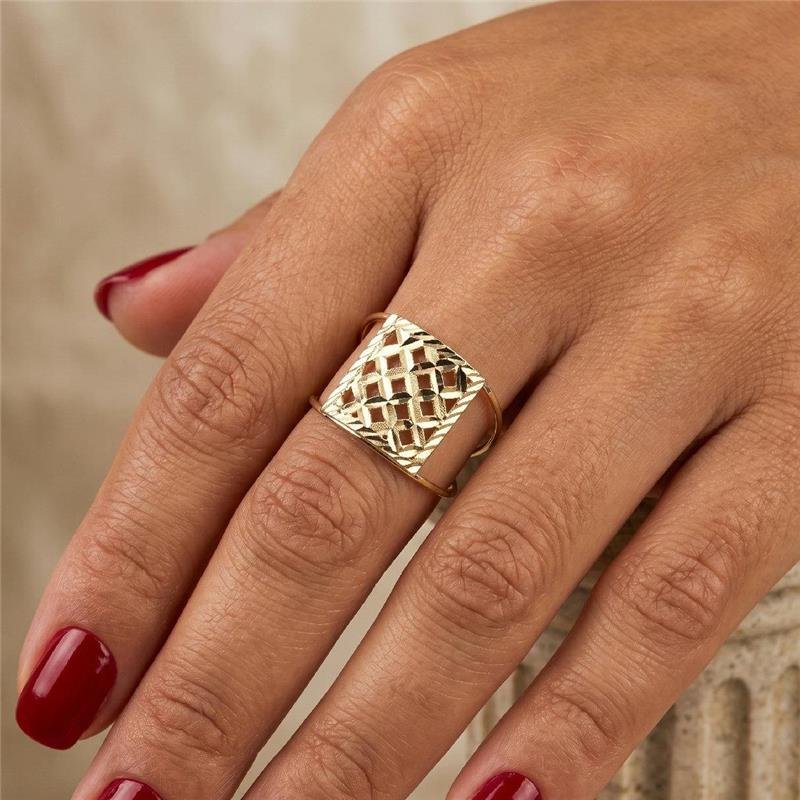 ANEL RÉPLICA FOLHEADO A OURO 18K 