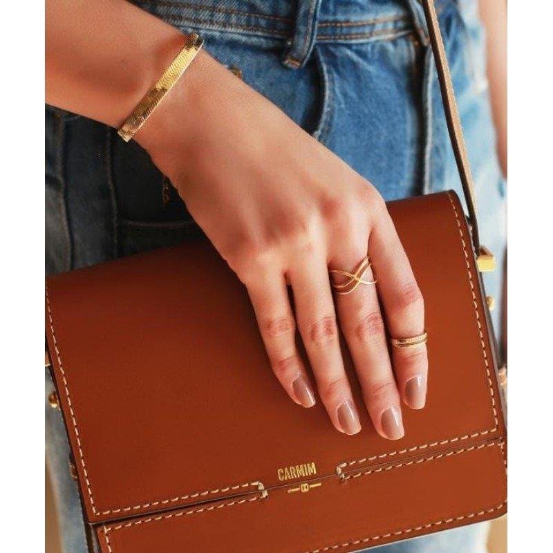 PULSEIRA FITA FOLHEADA A OURO 18K