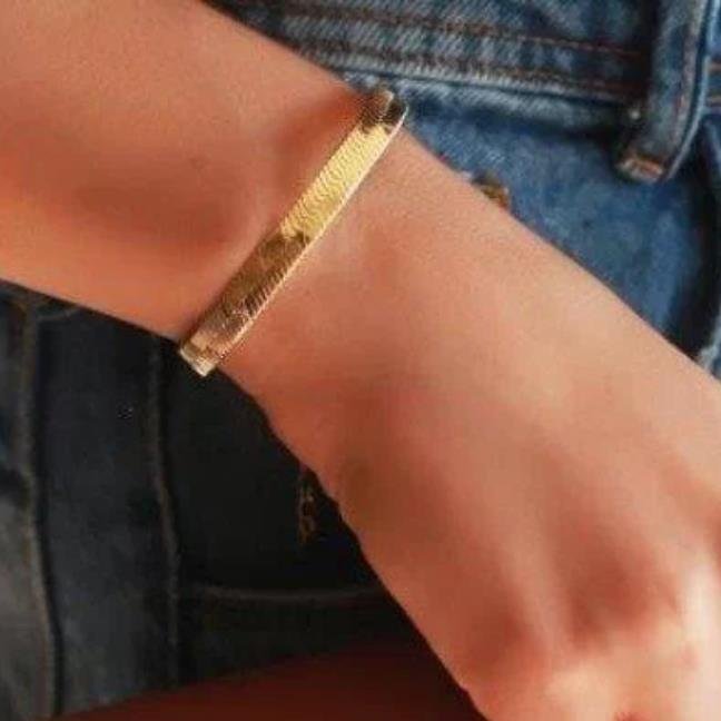 PULSEIRA FITA FOLHEADA A OURO 18K