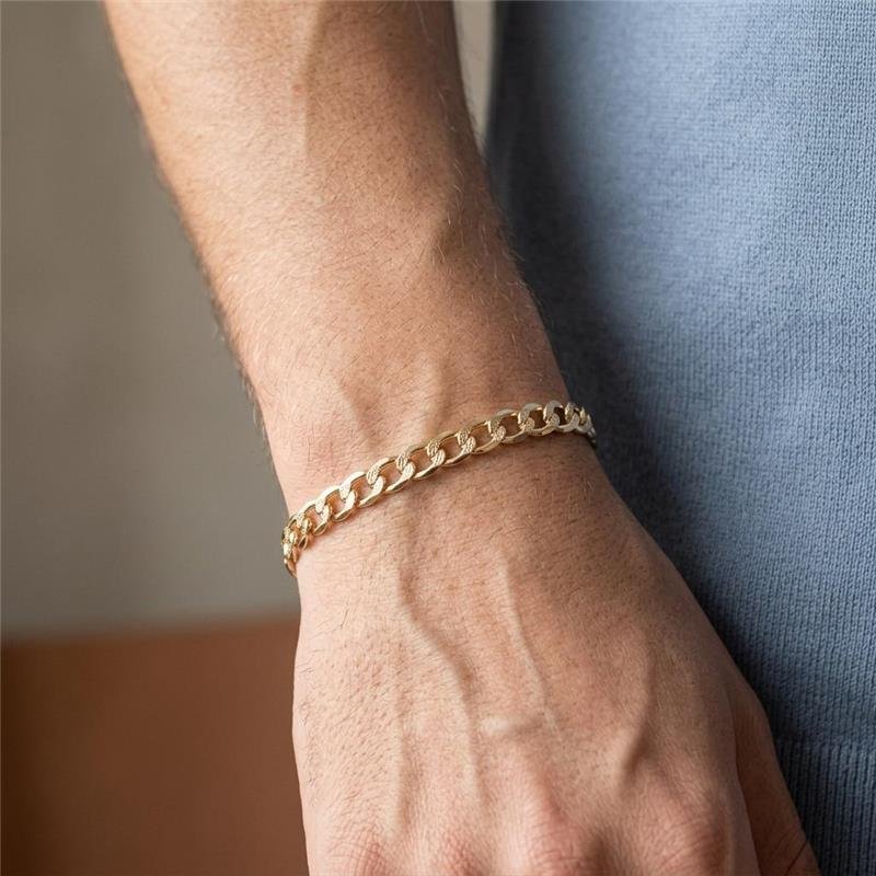 PULSEIRA DE ELOS FOLHEADO A OURO 18K