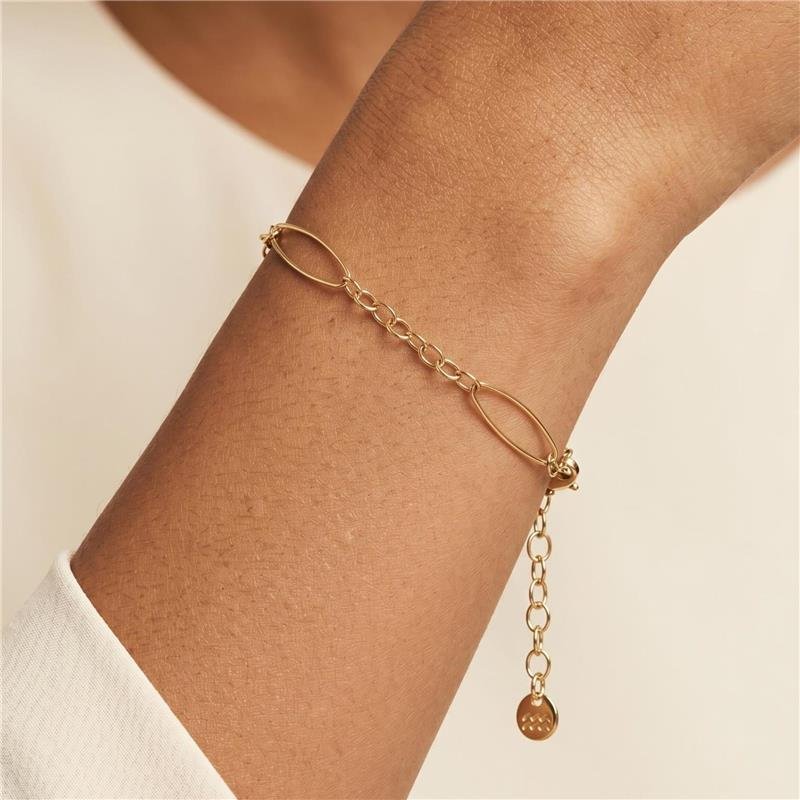 PULSEIRA ELOS FOLHEADA A OURO 18K 