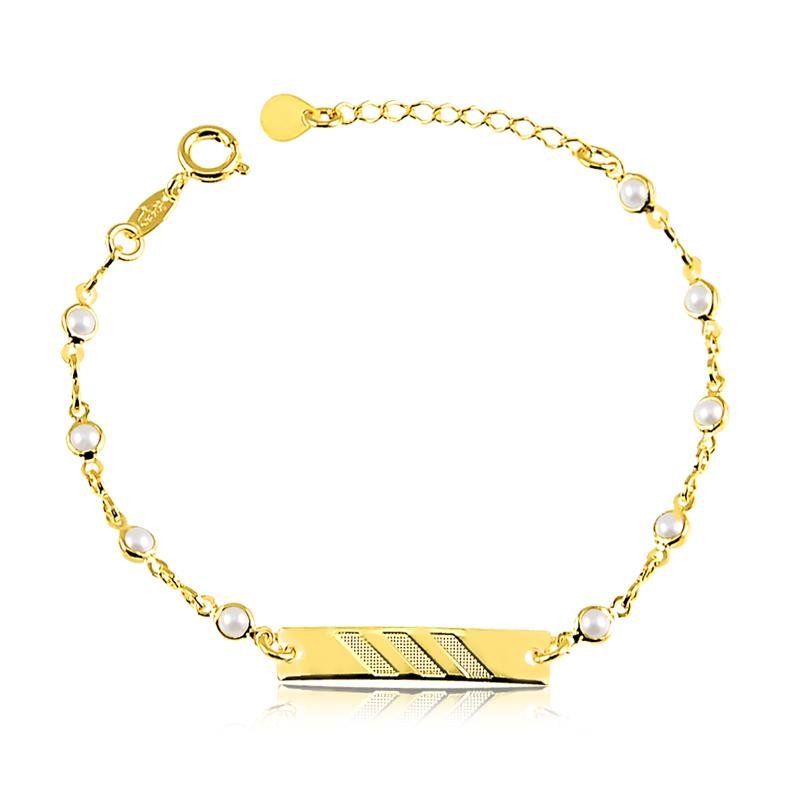 PULSEIRA COM CHAPINHA FOLHEADO A OURO 18K