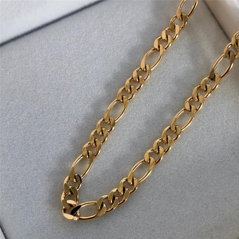 CORRENTE MASCULINA TRÊS EM UM FOLHEADO A OURO 18K