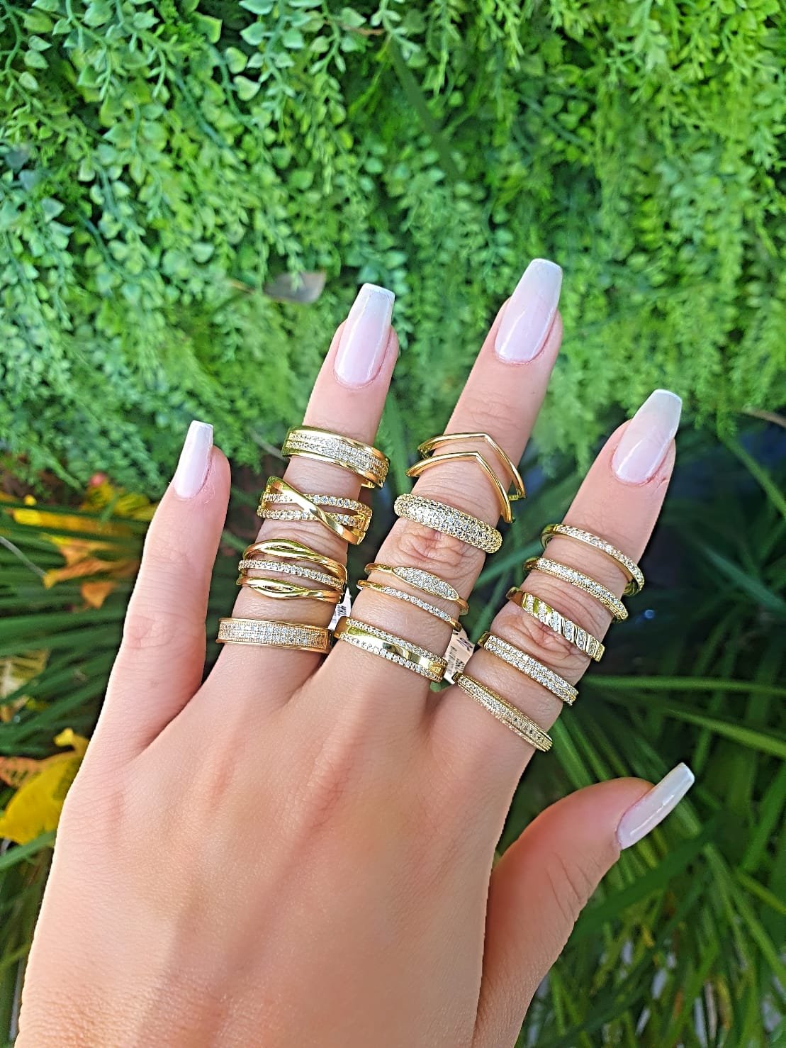 ANEL APARADOR FOLHEADO A OURO 18K
